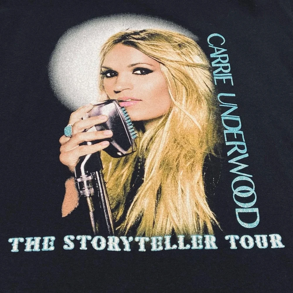 Carrie Underwood T-Shirt Adult Medium Black Story Teller Tour 2016 Concert Tee